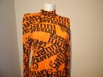 Ganni kolletje fel oranje retro look print met merk erin 44, Verzenden, Ganni, Maat 42/44 (L), Oranje