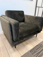 Donker groene velvet fauteuil NIEUW, Ophalen of Verzenden, 75 tot 100 cm