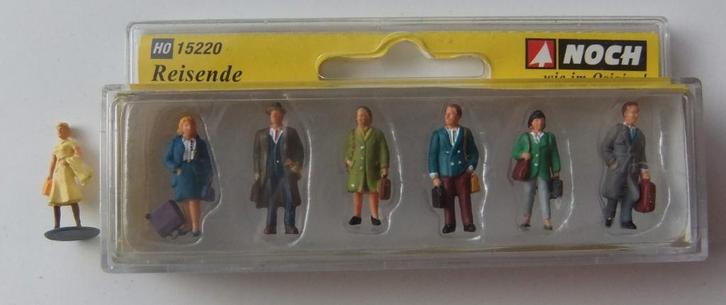 HO figuurtjes Noch 15220 passagiers + 1 losse passagiere, Hobby en Vrije tijd, Modeltreinen | H0, Zo goed als nieuw, Overige typen