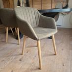 6 Adslev eetkamerstoelen - olijfgroen, Ophalen, Overige kleuren, Zo goed als nieuw, Stof
