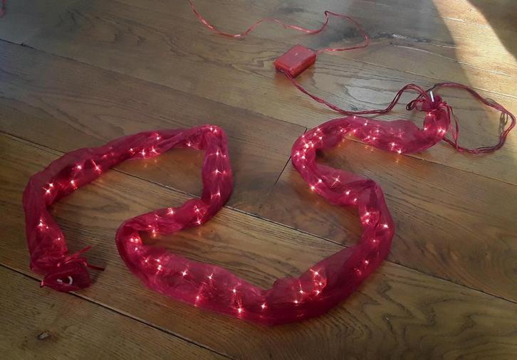 Guirlande van organza - led verlichting met 8 keuzestanden -, Diversen, Kerst, Zo goed als nieuw, Ophalen of Verzenden