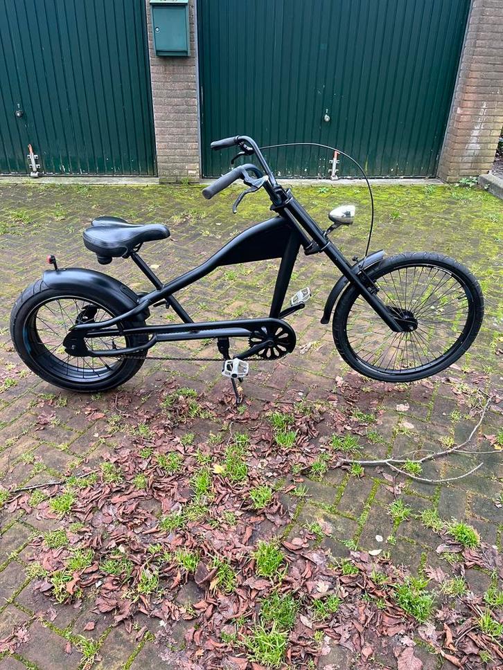 Chopper, cruiser lowrider fiets, Fietsen en Brommers, Fietsen | Cruisers en Lowriders, Zo goed als nieuw, Staal, Minder dan 47 cm