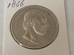 Mooie zilveren rijksdaalder 1866 willem 3, Postzegels en Munten, Munten | Nederland, Ophalen of Verzenden, Koning Willem III, 2½ gulden