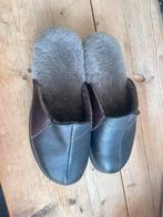 Leren/lederen pantoffels met schapenwol gevoerd maat 42, Ophalen, Zwart, Nieuw, Pantoffels of Sloffen