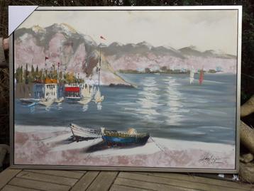 Schilderij Olieverf/Canvas/Baklijst "Aan de Italiaanse Kust" beschikbaar voor biedingen