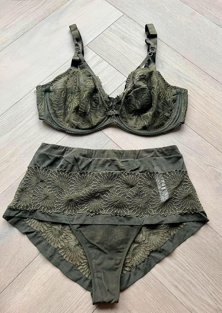 Prima Donna Set 80D/40 Sophora Khaki (LEES BESCHRIJVING), Kleding | Dames, Ondergoed en Lingerie, Setje, Groen, Ophalen of Verzenden