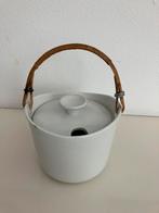 Arabia Finland Ulla Procope jampot pot wit rotan, Ophalen of Verzenden