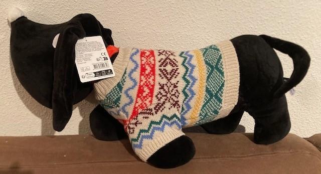 Grote Takkie, velours. NIEUW en mét kersttrui., Kinderen en Baby's, Speelgoed | Knuffels en Pluche, Nieuw, Hond, Ophalen of Verzenden