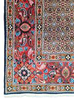 Handgeknoopt Perzisch Moud tapijt floral blue 194x293cm, Persian Perzisch vintage oosters hype, 150 tot 200 cm, 200 cm of meer
