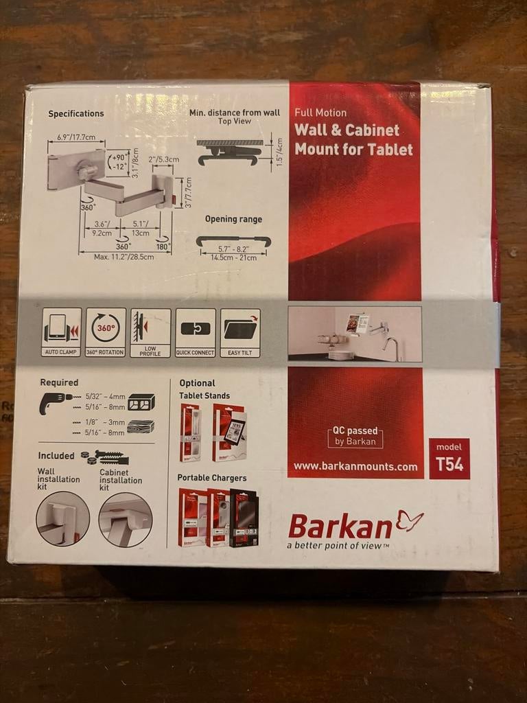 Barkan T54 Tablet Muur- en Kastbeugel, Ophalen of Verzenden, Nieuw