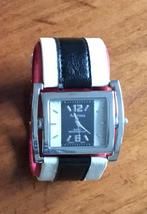 Zwart/wit armbandhorloge, Ophalen of Verzenden, Zo goed als nieuw