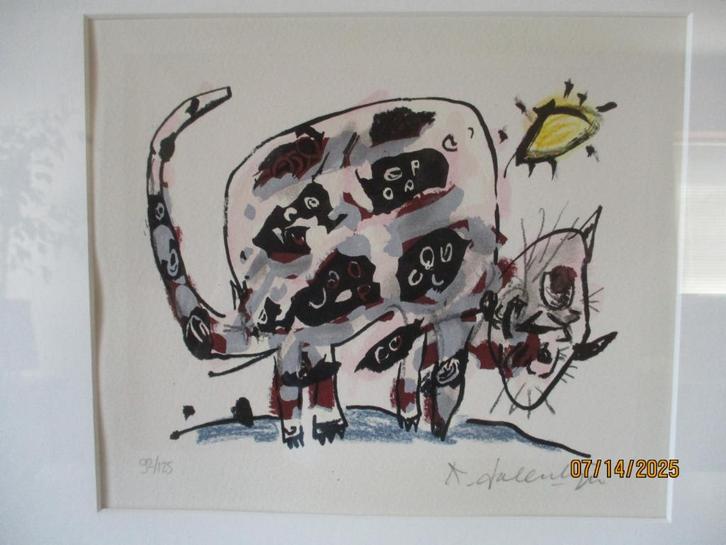 Kees Salentijn zeefdruk  gesigneerd, Antiek en Kunst, Kunst | Litho's en Zeefdrukken, Ophalen of Verzenden