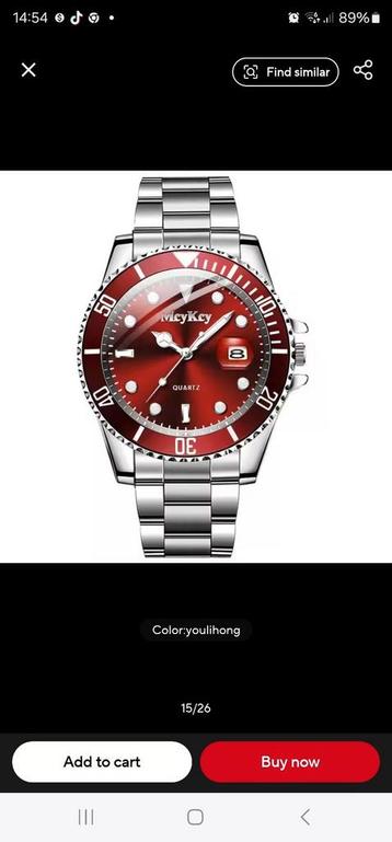MCKey Hot Sale heren stalen band groen Aqua Ghost met kalend beschikbaar voor biedingen