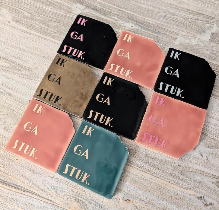 "Ik ga stuk" tegeltje, Huis en Inrichting, Woonaccessoires | Tekstborden en Spreuken, Nieuw, Ophalen of Verzenden