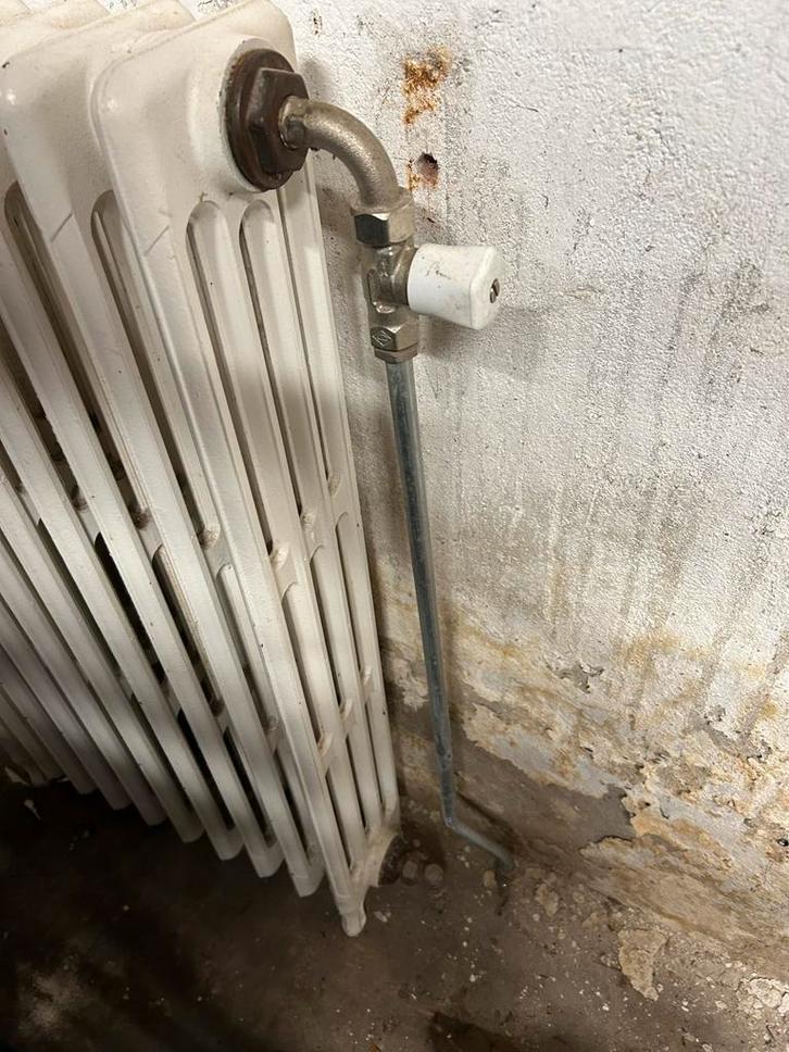 Gietijzeren vintage werkende kachel, Huis en Inrichting, Kachels, Gebruikt, Houtkachel, Hout, Ophalen