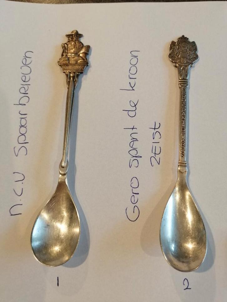 verzilverde Lepeltjes, schaaltjes en armband, Antiek en Kunst, Antiek | Goud en Zilver, Ophalen of Verzenden