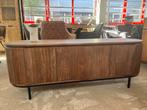 Magazijn leegverkoop tv meubel retro Remi mangohout ribbel, Nieuw, Ophalen of Verzenden, Info@wkhome.nl, Argonweg 20 Amersfoort