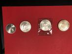 4 x Zilveren Tientjes, Postzegels en Munten, Munten | Nederland, Koningin Juliana, Zilver, Ophalen of Verzenden, Losse munt