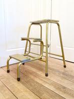 Vintage gouden Brabantia keukentrapje/-krukje, Ophalen, Gebruikt, Staal