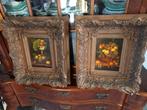 twee schilderijen stillevens fruit in gouden barok lijst, Antiek en Kunst, Kunst | Schilderijen | Klassiek, Ophalen of Verzenden