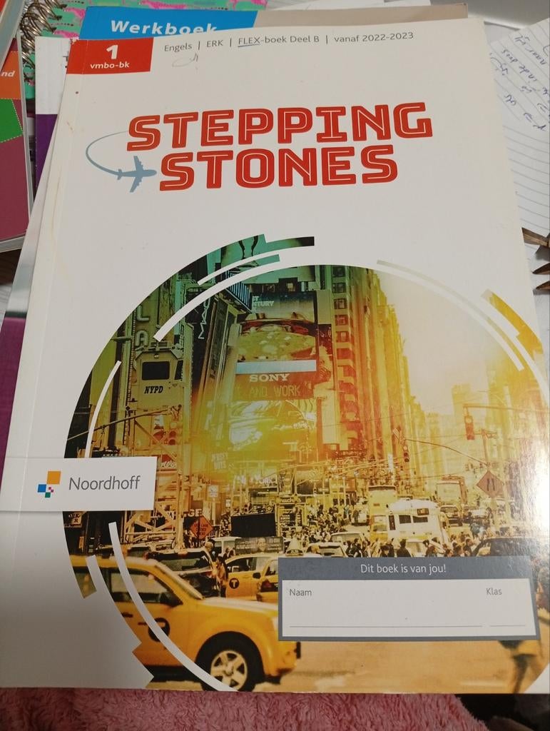 Stepping Stones Engels VMBO-BK Werkboek 1, Boeken, VMBO, Engels, Noordhoff, Ophalen of Verzenden