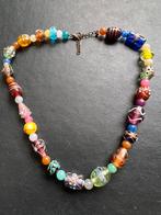 Vintage kleurrijke Murano “weddingcake”  kralen ketting, Sieraden, Tassen en Uiterlijk, Kettingen, Ophalen of Verzenden, Zo goed als nieuw