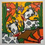 Zeefdruk Caya Wong in passe-partout, Antiek en Kunst, Verzenden