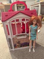 Barbie Huis Inklapbaar + Barbie, Ophalen of Verzenden, Zo goed als nieuw, Overige