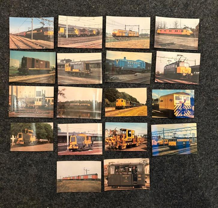 18 ongebruikte ansichtkaarten materieel NS, Verzamelen, Spoorwegen en Tramwegen, Zo goed als nieuw, Trein, Kaart of Prent, Ophalen of Verzenden