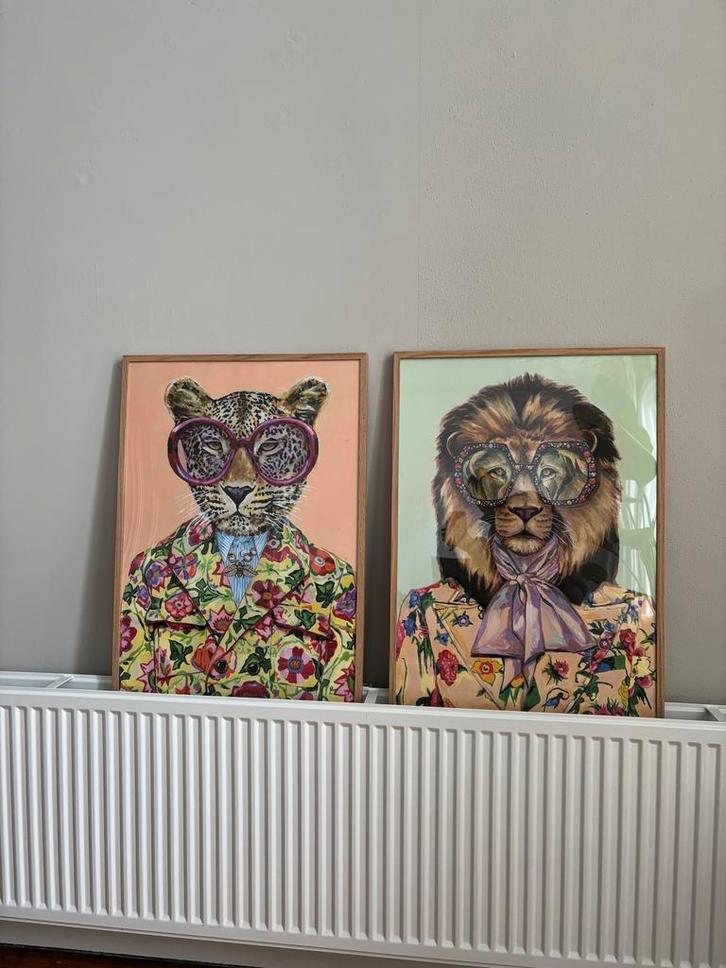 Desenio Heather Perry Poster - Leopard & Lion, Antiek en Kunst, Kunst | Schilderijen | Abstract, Ophalen