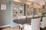 servies vitrine kast, Huis en Inrichting, Ophalen, 100 tot 150 cm, 200 cm of meer, Eikenhout