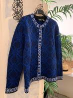 L. L. Bean merino wollen vest M bohemian wool cardigan, Nieuw, Blauw, Maat 38/40 (M), Ophalen of Verzenden