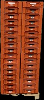 Eurotec magazijn bakken 80 st., Gebruikt, 40 tot 60 cm, 50 tot 75 cm, Minder dan 35 cm