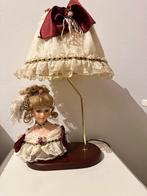 Porseleinen pop lamp in uitstekende staat, Ophalen of Verzenden