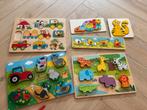 Houten legpuzzels boerderij/dieren, Kinderen en Baby's, Speelgoed | Kinderpuzzels, Ophalen, Minder dan 10 stukjes, Zo goed als nieuw