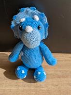Blauwe Dino Knuffel - Triceratops, Ophalen of Verzenden, Nieuw, Overige typen