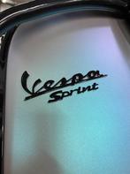 Glanszwarte Vespa Sprint logo sticker set nieuw!, Motoren, Accessoires | Stickers, Ophalen of Verzenden