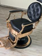 Luxe Kappersstoel / Barberstoel, Zwart, Leer, Ophalen of Verzenden, Zo goed als nieuw