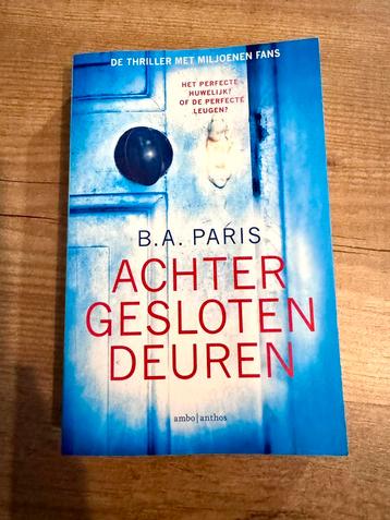 Achter gesloten deuren B.A. Paris boek beschikbaar voor biedingen