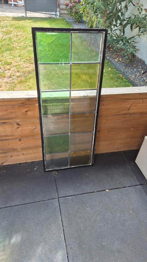 Glas in Lood Raam met Kleuren, Antiek en Kunst, Antiek | Glas en Kristal, Ophalen