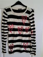 Leuke blauw wit gestreepte trui met rode hartjes maat 36 S, Ophalen of Verzenden, Zo goed als nieuw, Maat 36 (S), Blauw