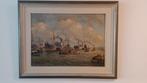 Schilderij "Haven van Rotterdam" door Pieter J.A. Wagemans, Ophalen