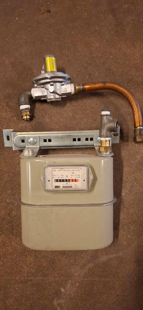 Gasmeter met terugslagklep, Doe-het-zelf en Verbouw, Overige Doe-het-zelf en Verbouw, Gebruikt, Ophalen of Verzenden