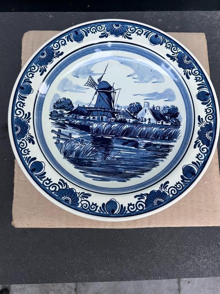 Blauw Delfts Distel wandbord nog nieuw in doos, Antiek en Kunst, Antiek | Wandborden en Tegels, Ophalen of Verzenden