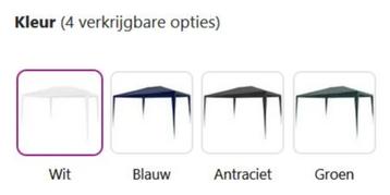 Feesttent Paviljoen Partytent 3x4 wit blauw GRATIS BEZORGD! beschikbaar voor biedingen