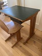 Prachtig vintage houten schooltafel en stoeltje, Ophalen, Stoel(en)