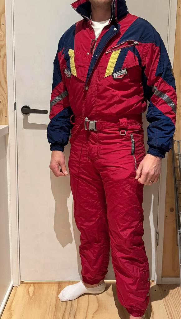 Retro fout skipak heren maat M/L, Kleding | Heren, Wintersportkleding, Zo goed als nieuw, Pak, Maat 48/50 (M), Ophalen of Verzenden