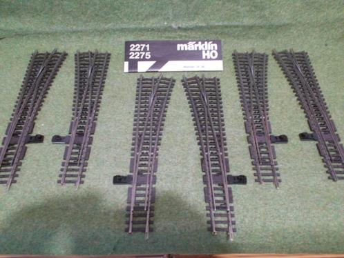 Marklin slanke K rails wissels 2271 2272 2273 Verzenden kan, Hobby en Vrije tijd, Modeltreinen | H0, Zo goed als nieuw, Rails