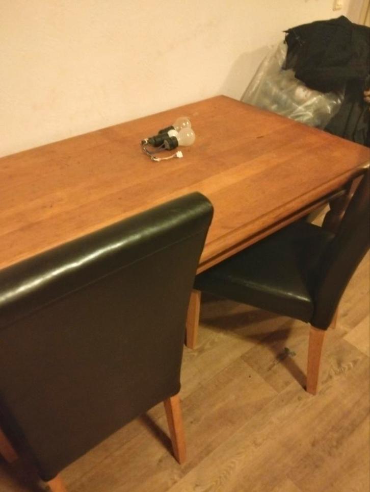 Gratis Grenen Eettafel - Nu Afhalen!, Huis en Inrichting, Tafels | Eettafels, Gebruikt, 50 tot 100 cm, 100 tot 150 cm, Vier personen