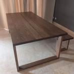 Morbylanga Tafel + Bank - eikenfineer bruin gelazuurd, Huis en Inrichting, Tafels | Eettafels, Ophalen, Rechthoekig, 200 cm of meer